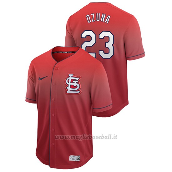 Maglia Baseball Uomo St. Louis Cardinals Marcell Ozuna Fade Autentico Rosso